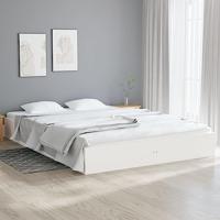 Bedframe massief hout wit 140x200 cm - thumbnail