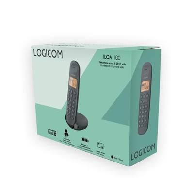 Draadloze vaste telefoon - LOGICOM - DECT ILOA 150 SOLO - Leisteen - Zonder antwoordapparaat - thumbnail