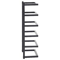 VidaXL Handdoekenrek 24x12x48 cm staal zwart - thumbnail