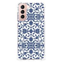 Samsung Galaxy S21 FE Case Flower Blue - thumbnail