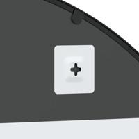VidaXL Wandspiegel boog 100x50 cm ijzer zwart - thumbnail