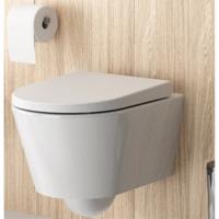 Wandcloset Pack AQS Urby Verkort Rimless 49 cm Wit Aquasplash - thumbnail