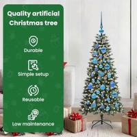 VidaXL Kunstkerstboom met 150 led groen 120 cm pvc en plastic en staal - thumbnail