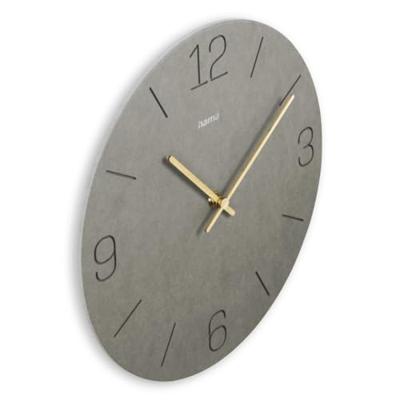 Hama Wandklok Kreta met Gegraveerde Cijfers 30 cm MDF/Grijs/Goud