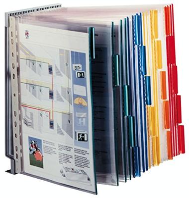 Durable Wandhouder voor bureaustandaard Display-System Wall Rood, Geel, Groen, Blauw 20 x DIN A4 Aantal meegeleverde displaypanels 20