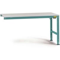 Manuflex LU6116.5021 ESD ESD-werktafel universele standaard aanschuiftafel met kunststof plaat, bxdxh = 2000 x 800 x 766-876 mm Waterblauw - thumbnail