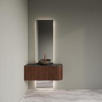 Badkamermeubelset Gliss Design Alluro 100 cm Links Walnut - thumbnail