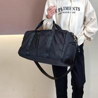 Zachte Nylon doek schouder sporten sportschool Yoga handtas (zwart) - thumbnail