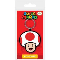 Super Mario Rubber Keychain Toad 6 cm - thumbnail