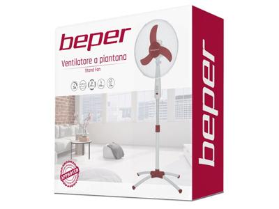 Beper VE.115H Oscillerende Statiefventilator met 3 snelheden Wit/Rood - Black Friday Beper VE.115H Oscillerende Statiefventilator met 3 snelheden Wit/Rood - Black Friday