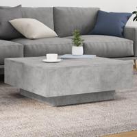 Salontafel 80x80x31 cm spaanplaat betongrijs - thumbnail