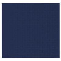 VidaXL Verzwaringsdeken 220x230 cm 11 kg stof blauw - thumbnail