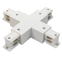Spanningsrail Doorverbinder - Prixa - X Kruis Koppeling - 3 Fase - Wit - thumbnail