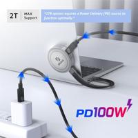 Akasa AK-ENU3M2-08 M.2 SSD-behuizing USB-C 3.2 Gen 2 10 GBit/s M.2 PCIe NVMe 2230 AK-ENU3M2-08 - thumbnail