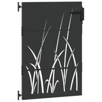 Tuinpoort met slot Zwart 85 x 150 cm Poedergecoat staal - thumbnail