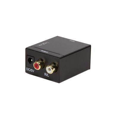 LogiLink CA0100 LogiLink - Digital-Analog-Audiowandler Toslink / Cinch Audio Adapter Zwart
