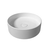 Opbouw Waskom Salenzi Hide Circle 40x12 cm Mat Wit (inclusief bijpassende afvoerplug) - thumbnail