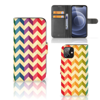 iPhone 12 | 12 Pro (6.1") | Telefoon Hoesje | Zigzag Multi Color - thumbnail