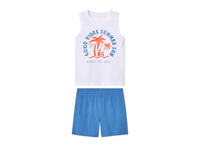 lupilu Kinder pyjama (Wit/blauw, 110/116)