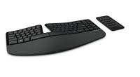 Sculpt Ergonomic Keyboard For Business - Toetsenbord en toetsenpaneelset - draadloos - 2.4 GHz - Frans - zwart - thumbnail
