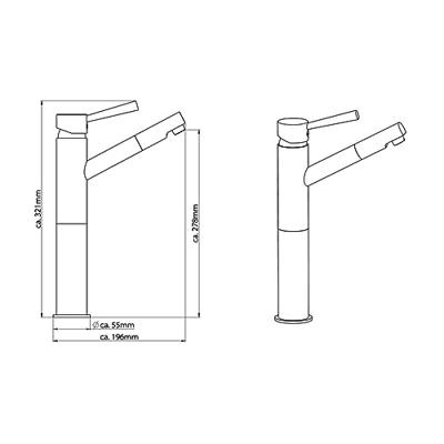 Schutte CORNWALL ééngreepsmengkraan voor wastafel opbouw | chroom 79111 Schutte CORNWALL ééngreepsmengkraan voor wastafel opbouw | chroom 79111