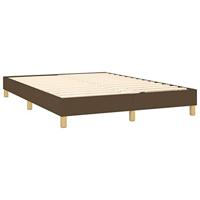 Boxspring met matras en LED stof donkerbruin 140x190 cm - thumbnail