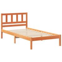 Bedframe met hoofdeinde Wasbruin 75 x 190 cm Massief grenenhout - thumbnail