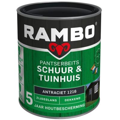 Rambo Pantserbeits Schuur & Tuinhuis Zijdeglans Dekkend - Antraciet
