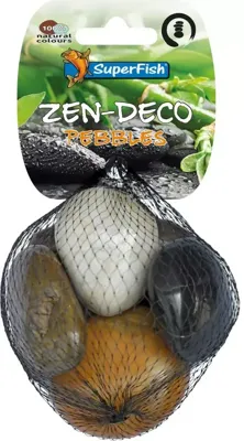 Superfish Zen Pebble Medium Mix 450g - Decoratieve Aquariumkiezels Natuurlijk Look