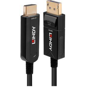 Lindy 38490 video kabel adapter 10 m DisplayPort HDMI Type A (Standaard) Zwart