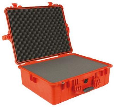 Peli 1600 Waterdichte Koffer Voor Complete Dslr-Uitrusting, Drones E.A. Kwetsbaar Apparatuur, Ip67 Water- En Stofdicht, Capaciteit: 46L, Gemaakt In Duitsland, Met Aanpasbaar Plukschuim, Kleur: Oranje