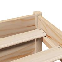 Bed met boekenkast zonder matras massief grenenhout 120x200 cm - thumbnail