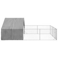 Hondenkennel met ren 6x3x1,9 m gegalvaniseerd staal - thumbnail