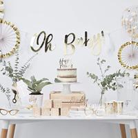 Gouden Babyshower Letterslinger (1.5m) - thumbnail