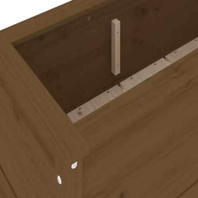 VidaXL Plantenbak verhoogd 119,5x40x39 cm massief grenen honingbruin