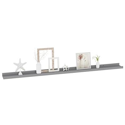 Wandschappen 4 st 115x9x3 cm grijs