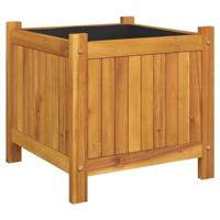 VidaXL Plantenbak met voering 42x42x40 cm massief acaciahout - thumbnail