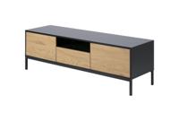 TV-meubel Avola - zwart/eiken - 45x140x40 cm - Leen Bakker - thumbnail