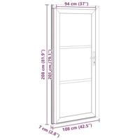 Voordeur Antraciet PVC - thumbnail