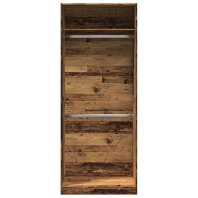 Kledingkast 80x50x200 cm bewerkt hout oud hout