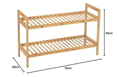 Schoenenrek Andrea House mu73106 Bamboe 70 x 26 x 40 cm