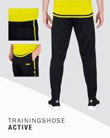 JAKO 8495 Trainingsbroek Active - Zwart/Fluogeel - S - thumbnail