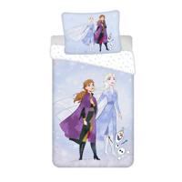 Disney Frozen Dekbedovertrek Sisters en Olaf - Eenpersoons -140 x 200 cm - Katoen - thumbnail