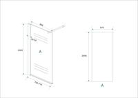 Eco inloopdouche 700 x 2000 x 8 mm nano helder glas/chroom - thumbnail