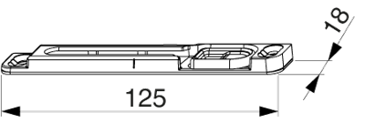 Valschaar sluitplaat zilver