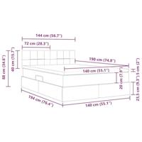 Opbergbed met matras met matras Zwart 140 x 190 cm Bewerkt hout - thumbnail