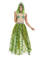 Cannabis Queen Costume Green - thumbnail