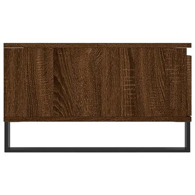 Salontafel 90x60x35 cm bewerkt hout bruineikenkleurig Salontafel 90x60x35 cm bewerkt hout bruineikenkleurig