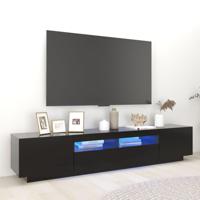 Tv-meubel met LED-verlichting 200x35x40 cm zwart - thumbnail