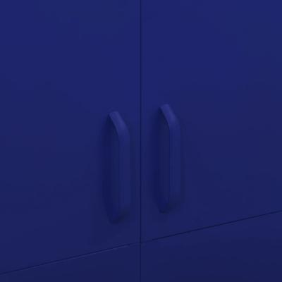 Kledingkast 90x50x180 cm staal marineblauw